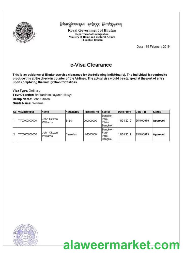 BHUTAN e-visa